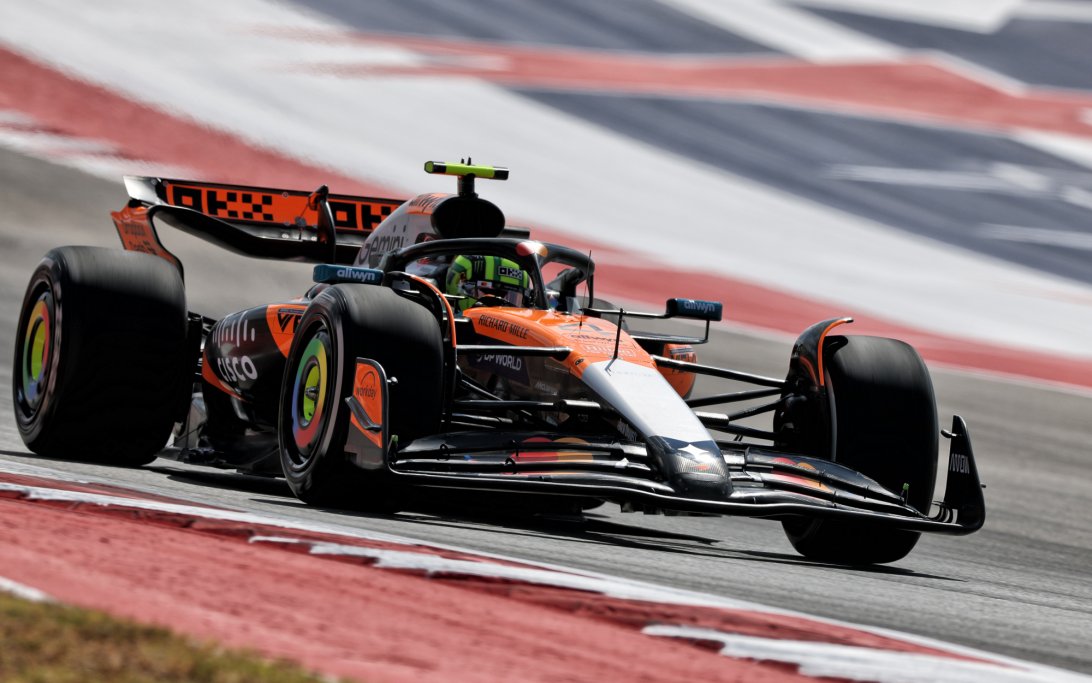 Norris Leads Red-Flagged US Grand Prix Practice in Austin