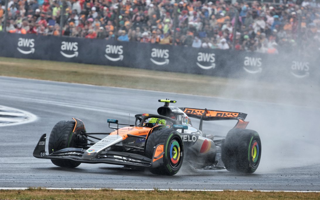 Norris Silverstone wet
