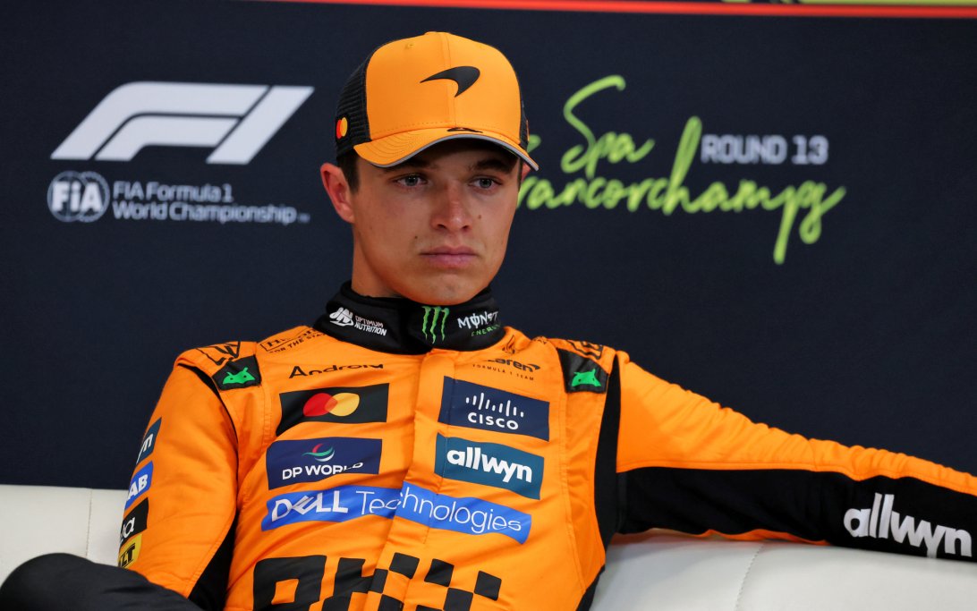 Norris Belgium sprint top three presser