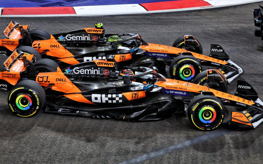 Norris Piastri race Singapore