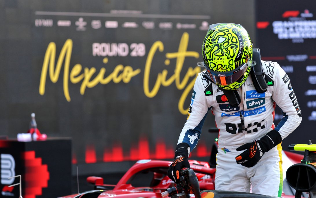 Lando Norris admite 'nervosismo' com a ameaça da Ferrari após pole no GP do México