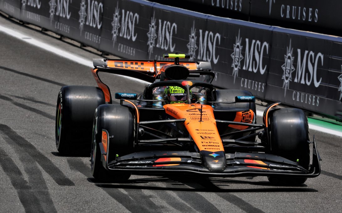 Norris lidera el doblete de McLaren en los libres de São Paulo