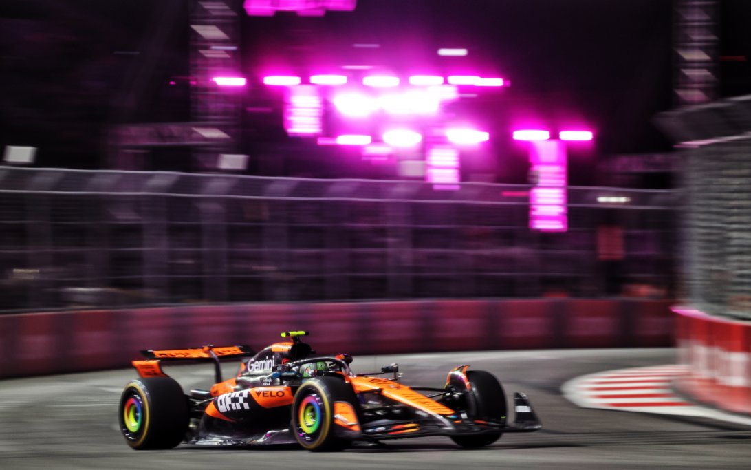 Lando Norris Tops Red-Flagged FP2 in Las Vegas, Antonelli P2