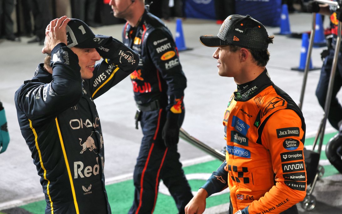 Norris Verstappen podium Las Vegas