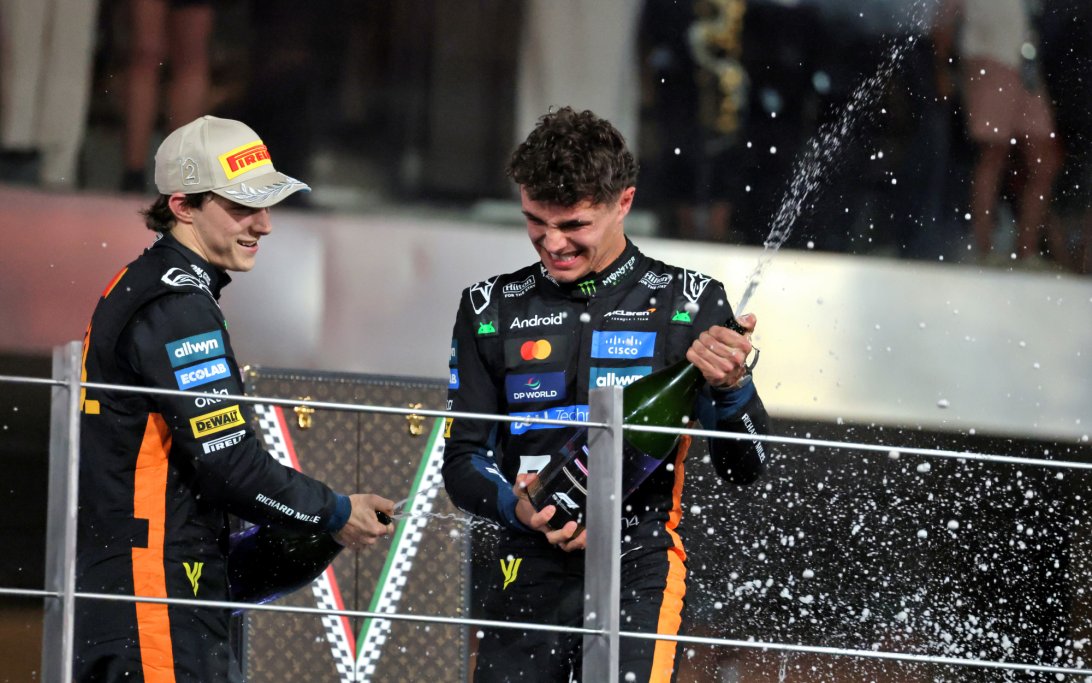 Norris Piastri podium Abu Dhabi