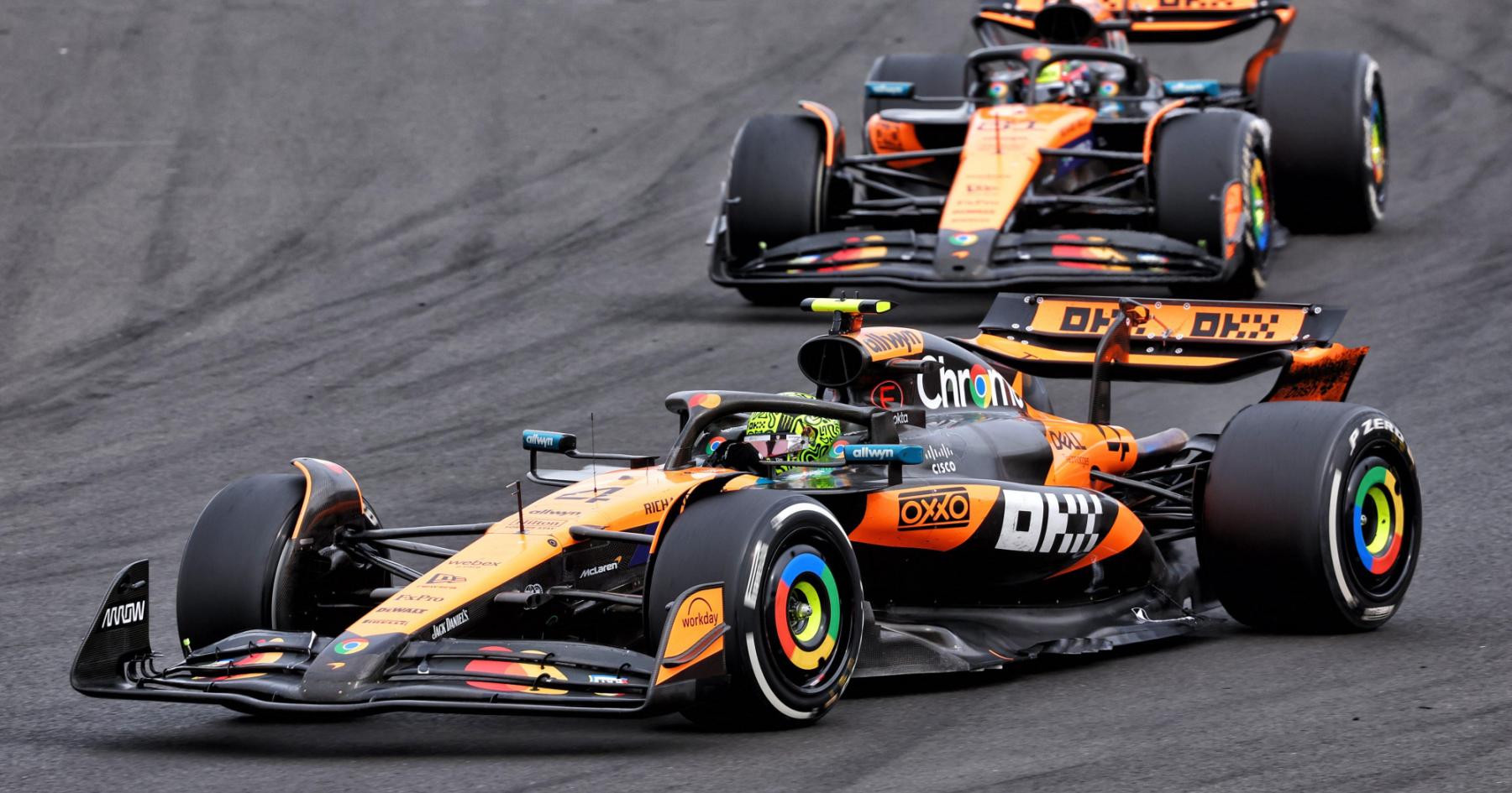 Lando Norris defies Oscar Piastri in breathtaking finish as Charles Leclerc victory bid collapses in fury