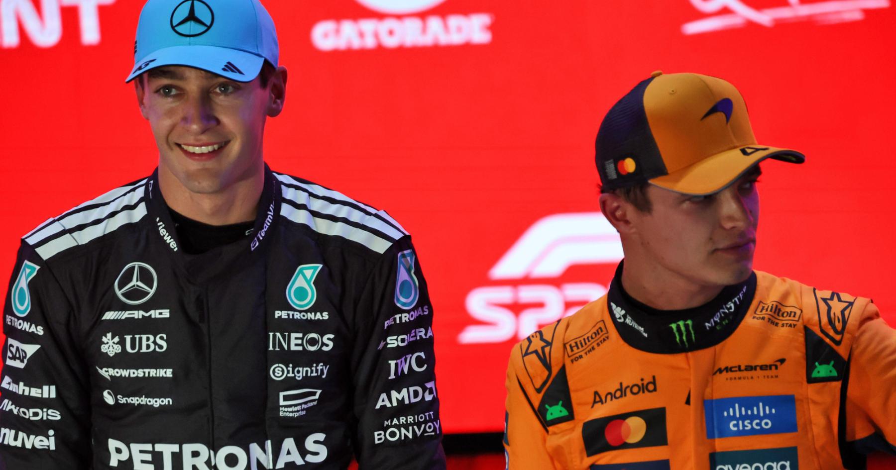 Lando Norris slates 'media bullshit' in agitated George Russell exchange