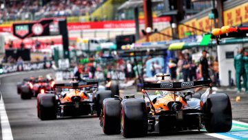 Aangepaste startopstelling Formule 1 GP België 2025