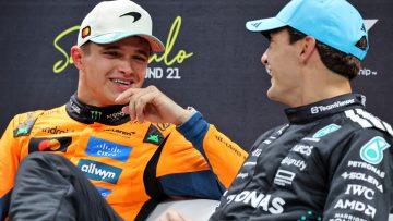 Russell dolt met Norris na 'Mario Kart'-actie: "Slimste man op de grid!"