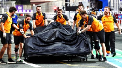 Norris crashed car