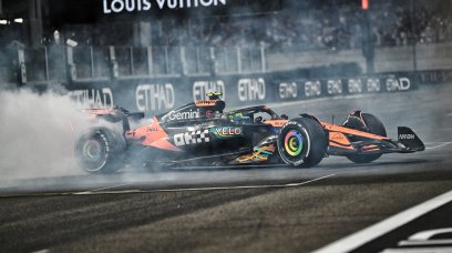 Norris World Champion donut Abu Dhabi