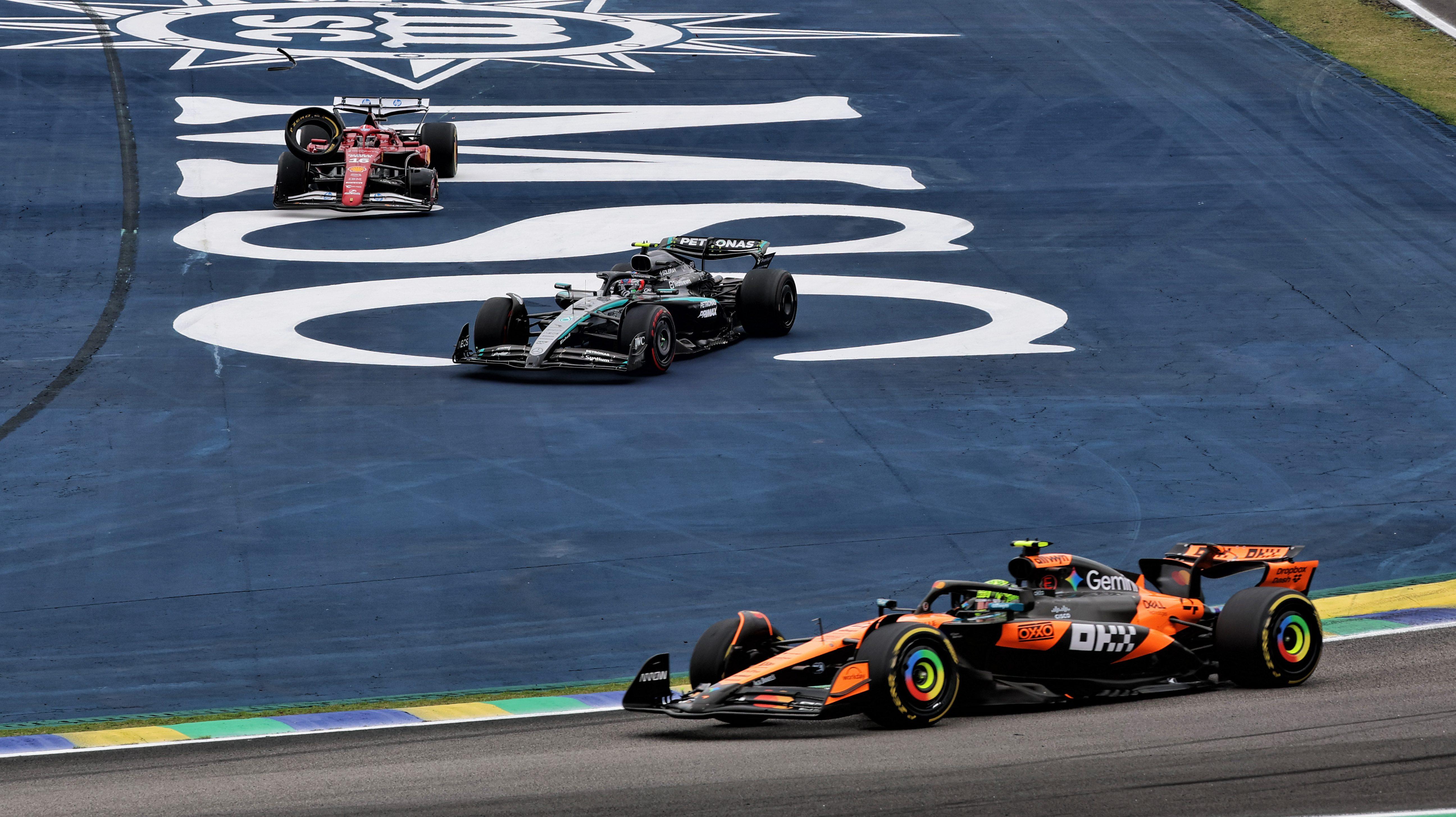 Norris Antonelli Leclerc race Brazil