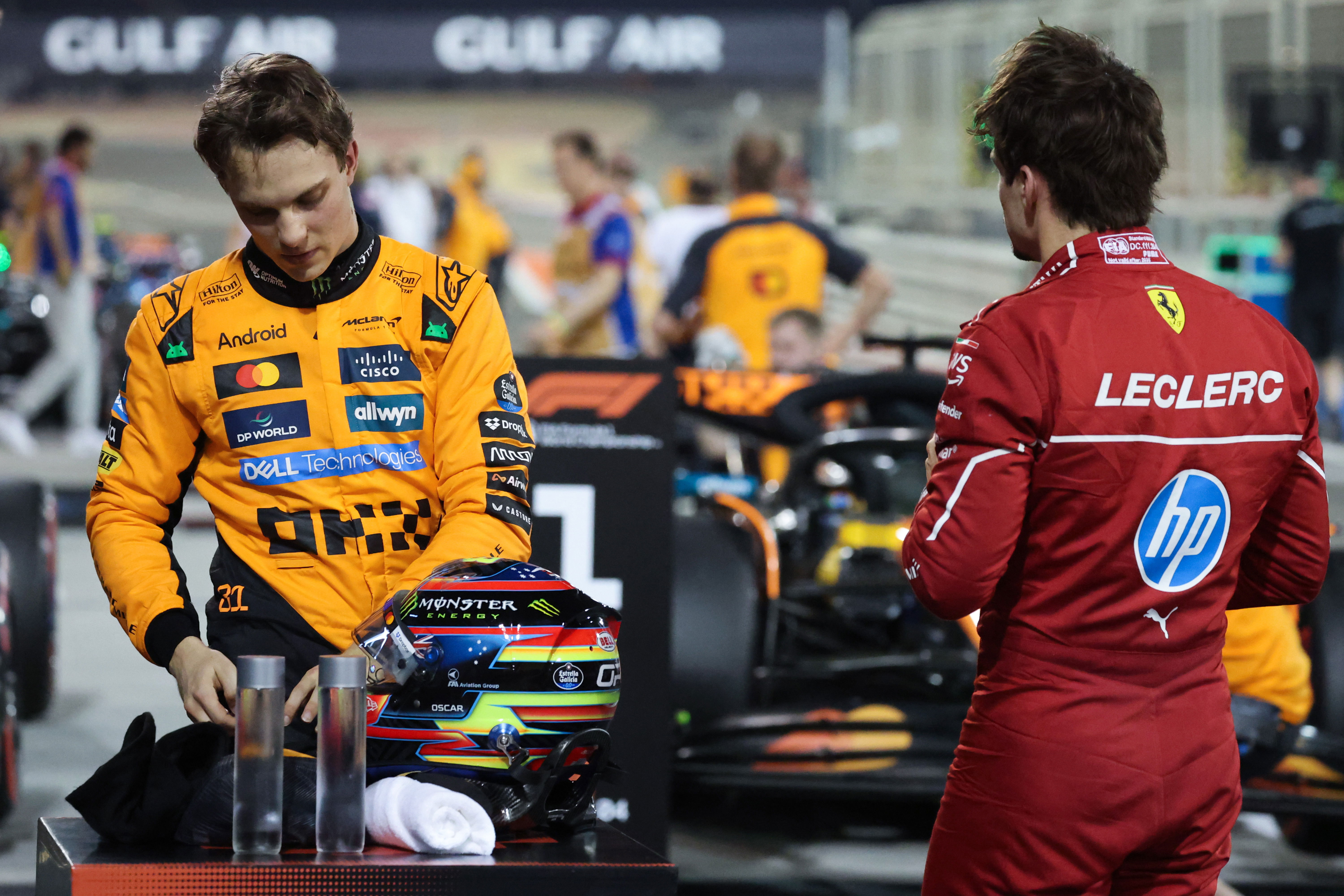 Piastri Leclerc Bahrain