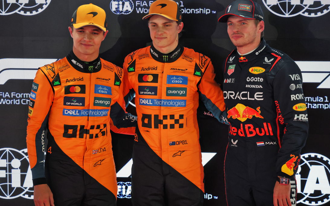 Piastri Norris Verstappen Qatar grid