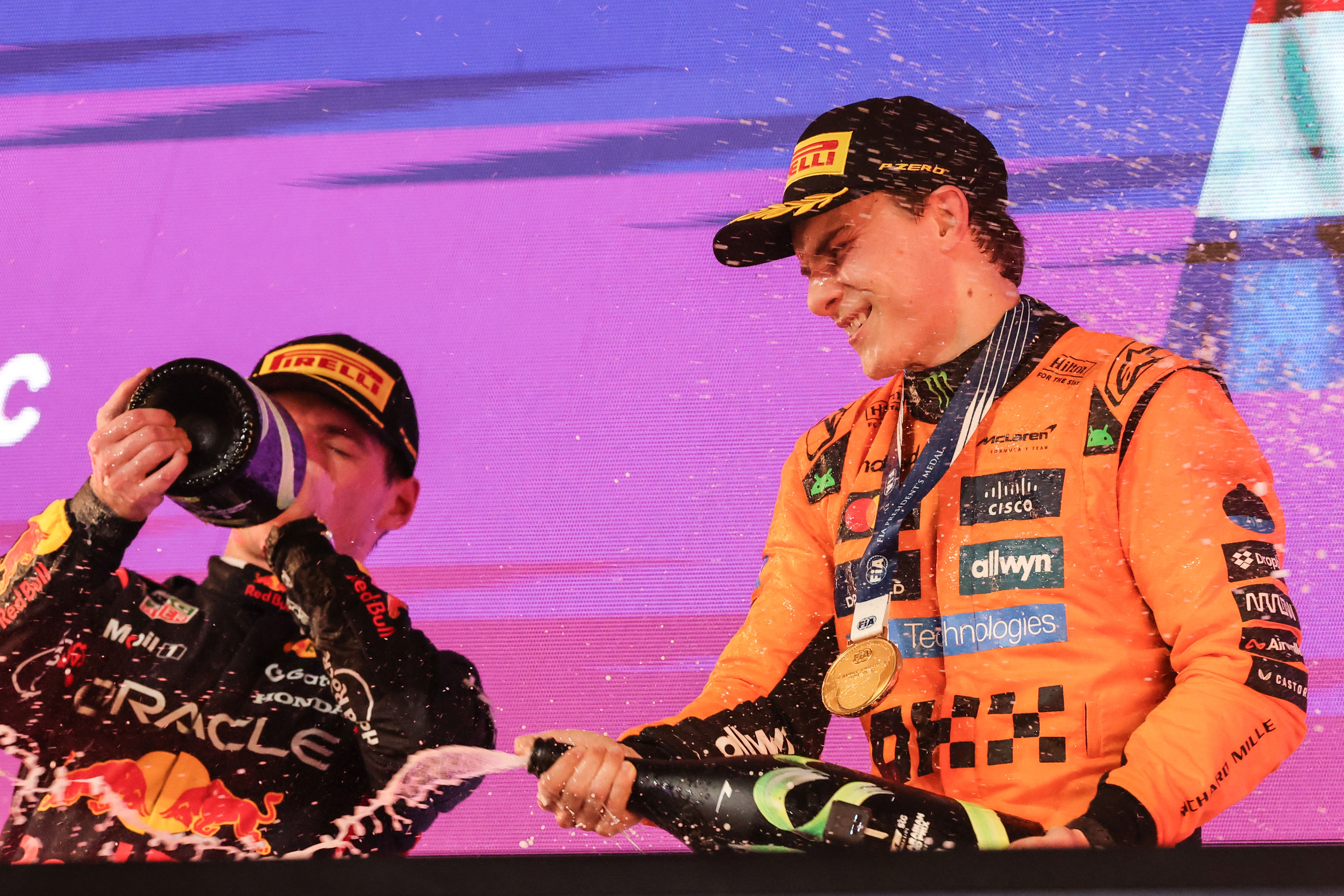 Piastri Verstappen podium