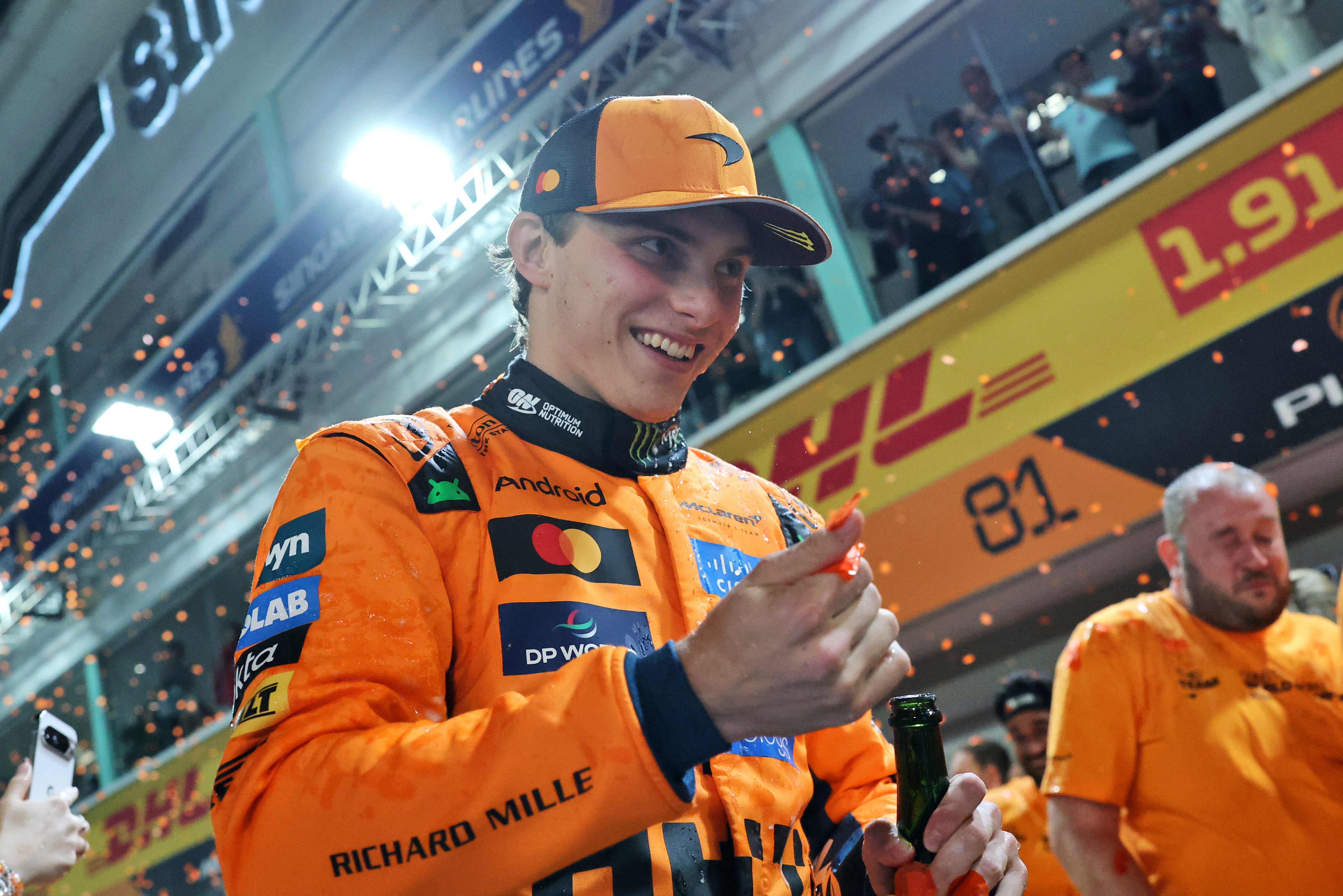 Piastri celebrates Singapore