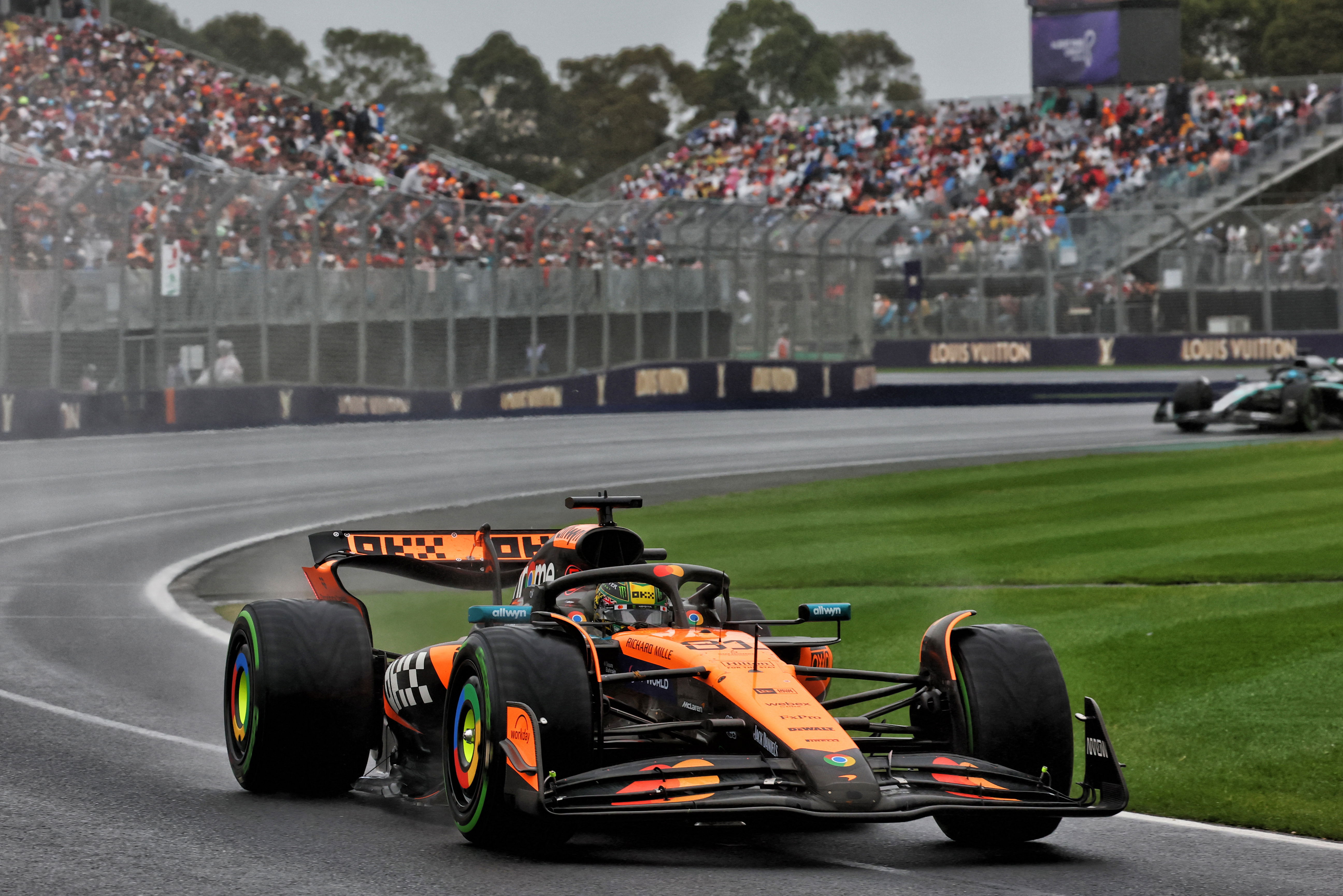 Piastri Australia race wet