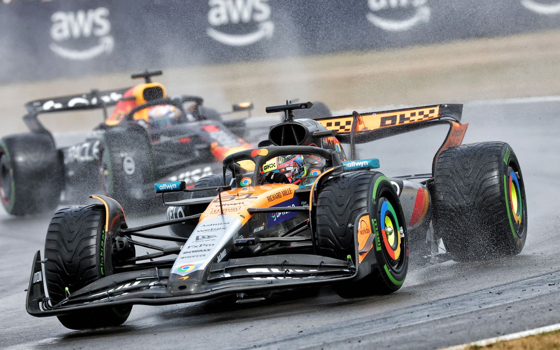 Piastri Silverstone race wet