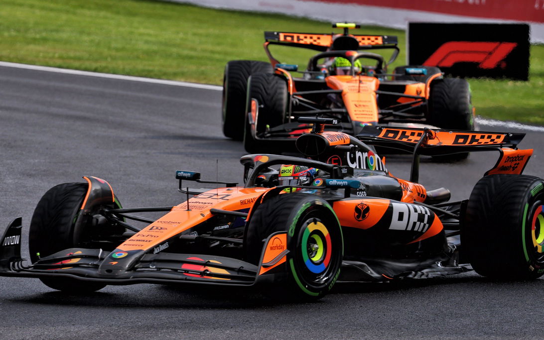 Piastri Norris race Belgium wet