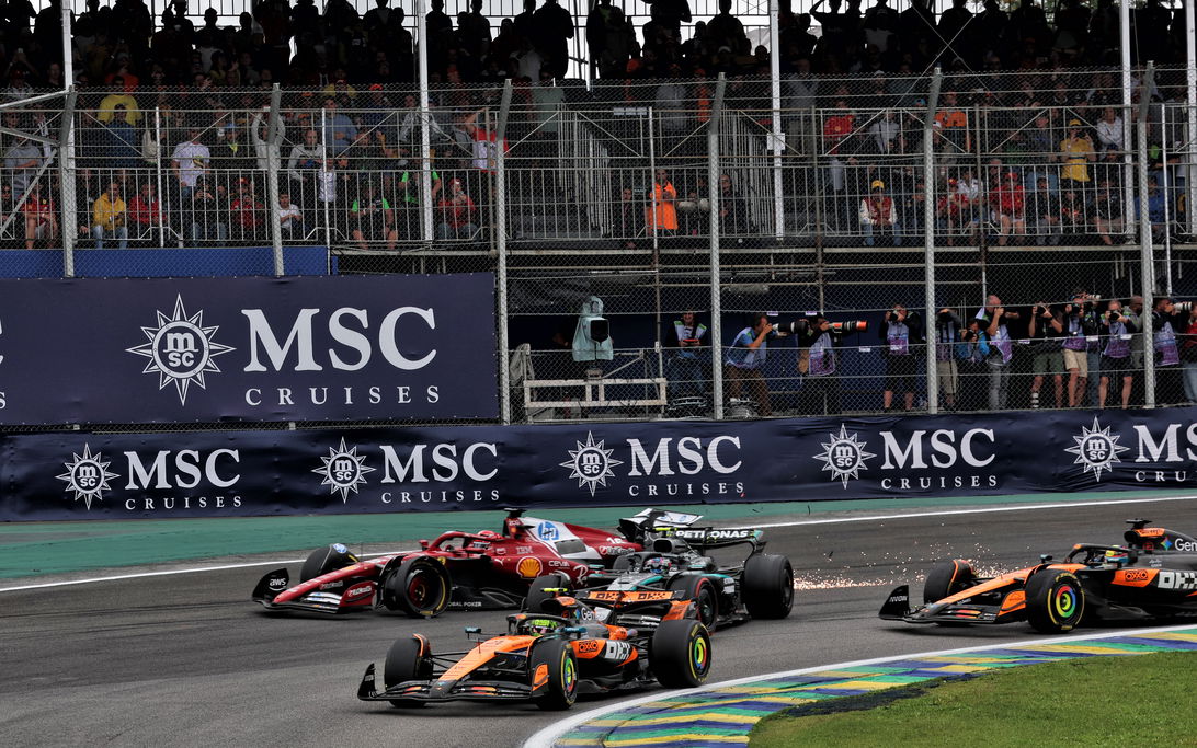 Piastri Antonelli Leclerc race Brazil