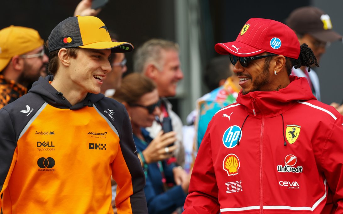 Piastri Hamilton race day