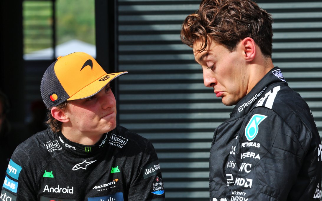 Mercedes spiega la difficoltà di Russell in USA: "Bloccato dietro Piastri"