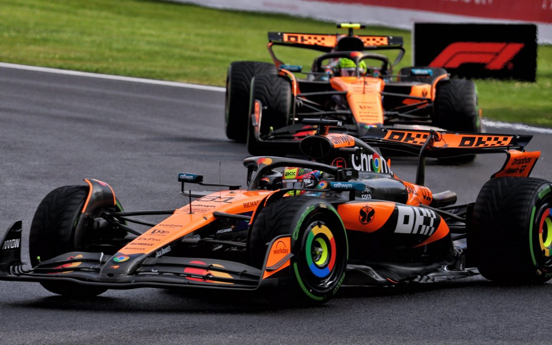 Piastri Norris race Belgium wet