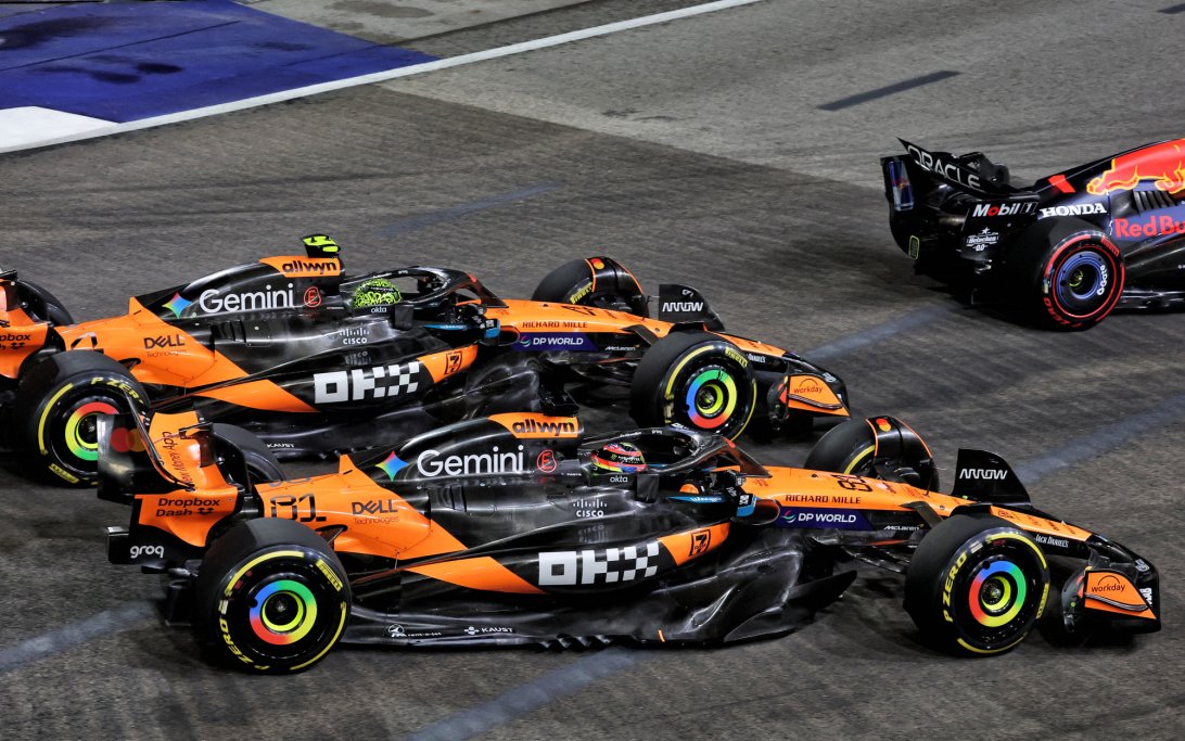 Norris Piastri race Singapore