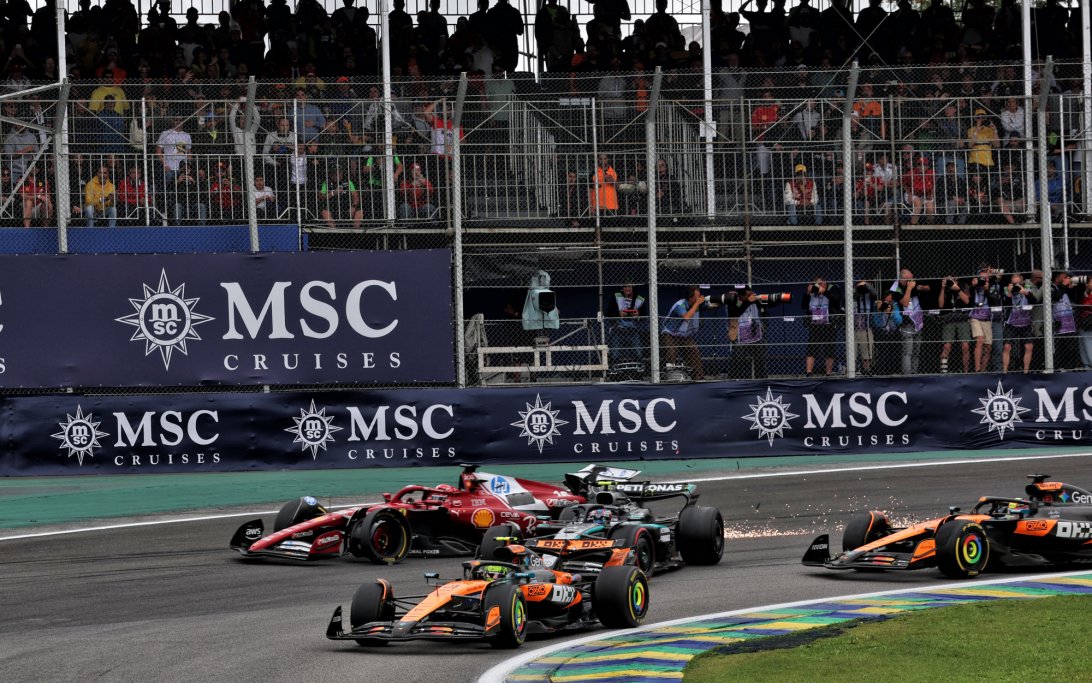 Piastri Antonelli Leclerc race Brazil