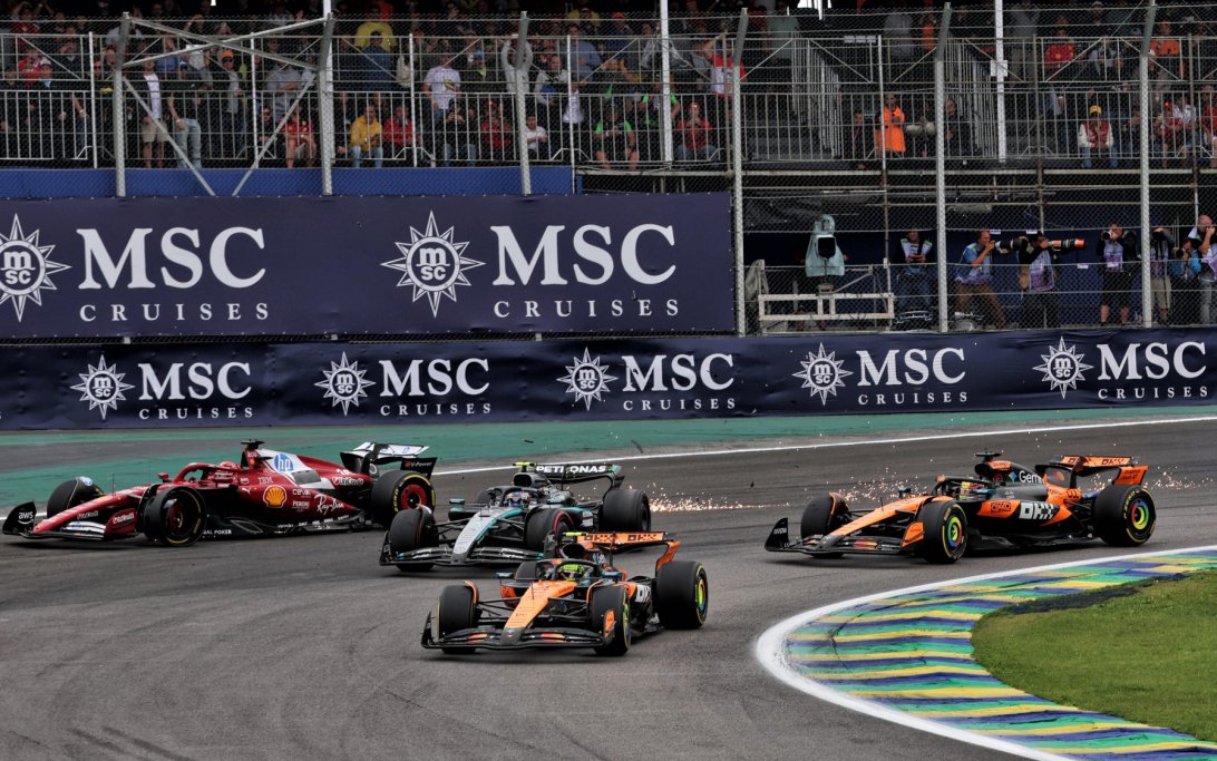 Piastri Antonelli Leclerc race Brazil