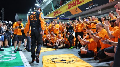 Piastri celebration Sin