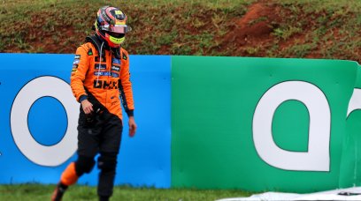 Piastri sprint Brazil crash