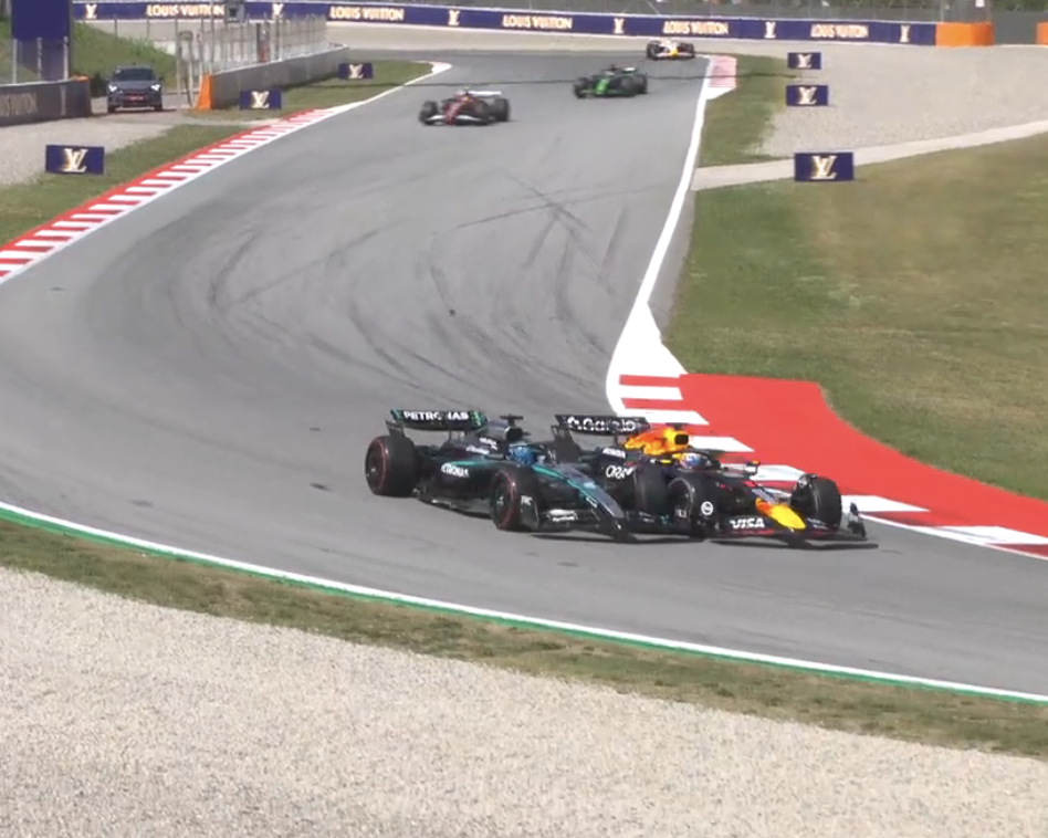 Russell Verstappen crash secreenshot