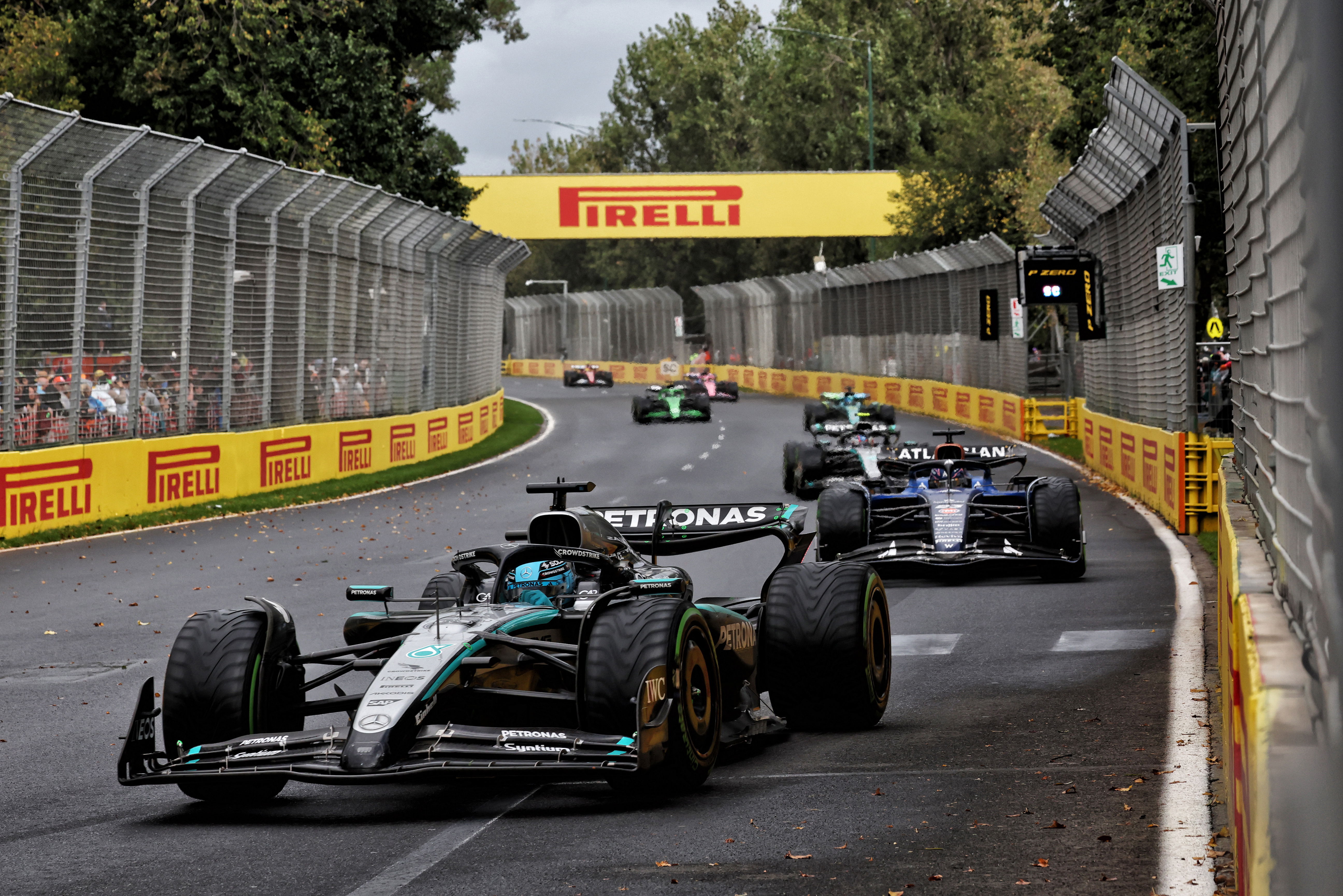 Russell Australia race wet