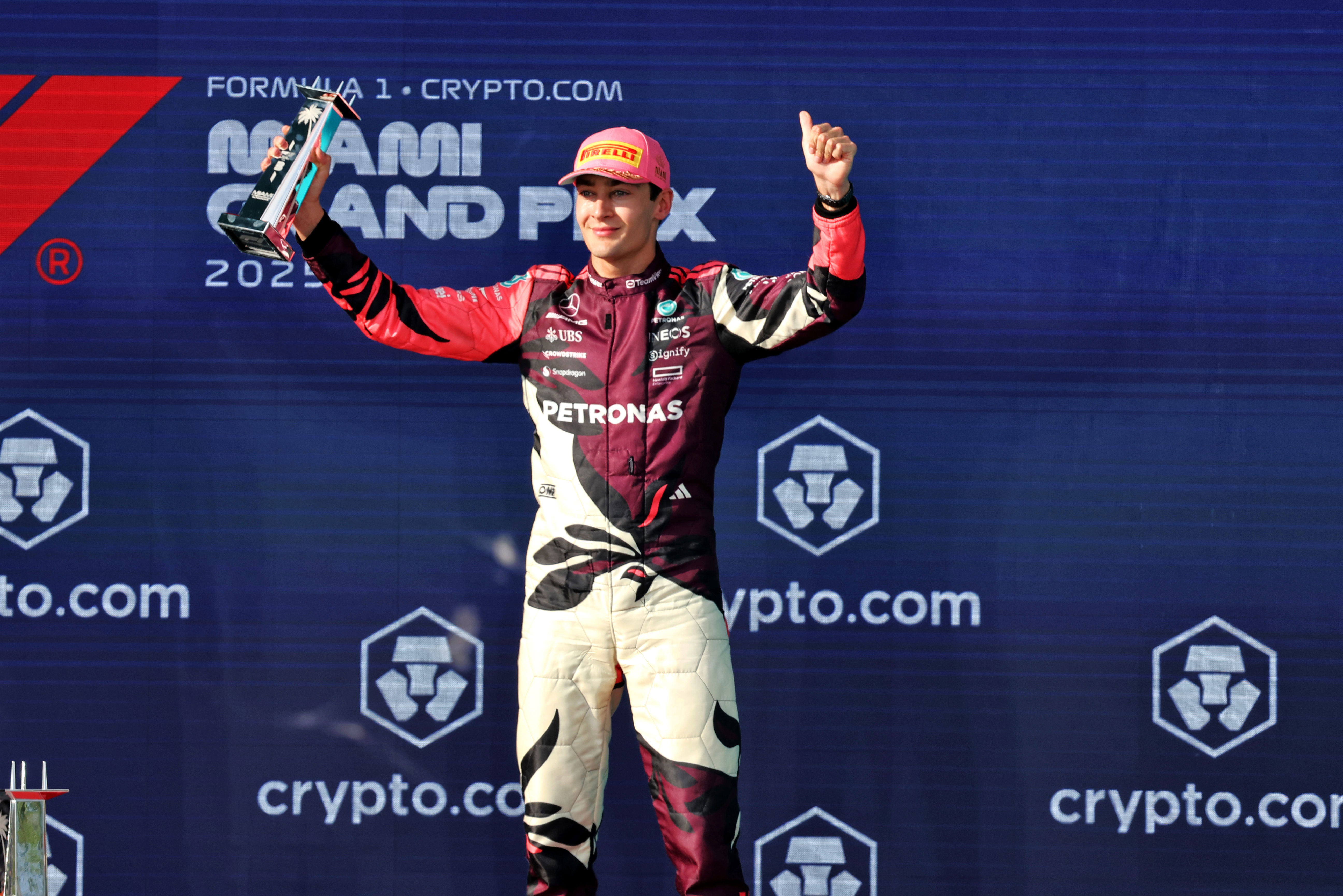 Russell podium Miami