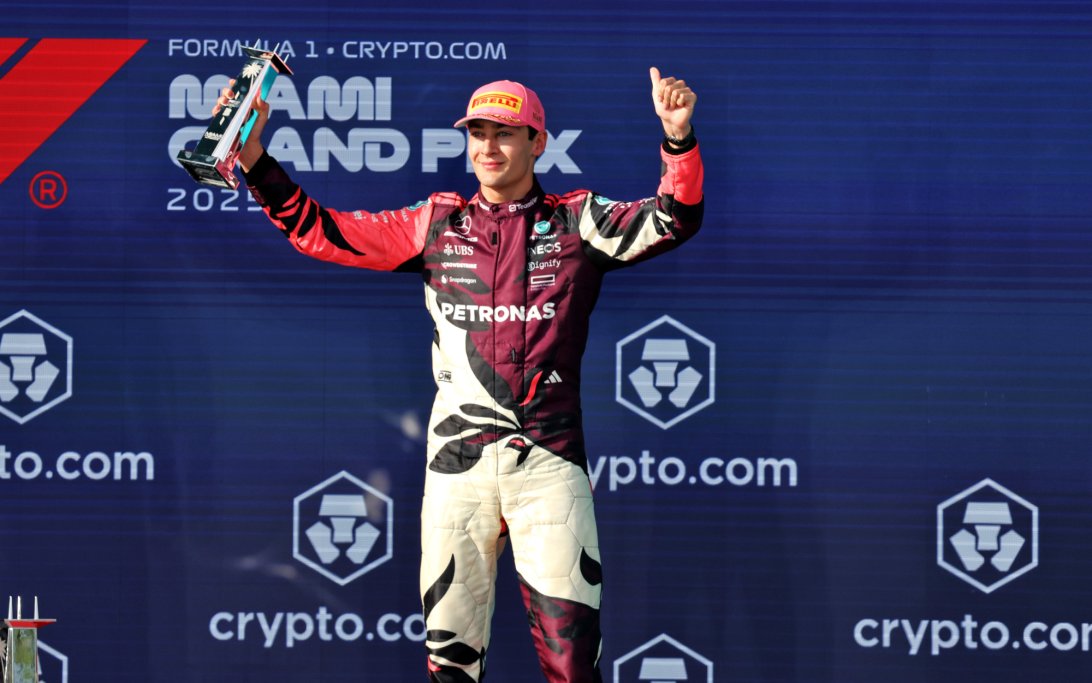 Russell podium Miami