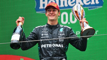 Russell China podium race