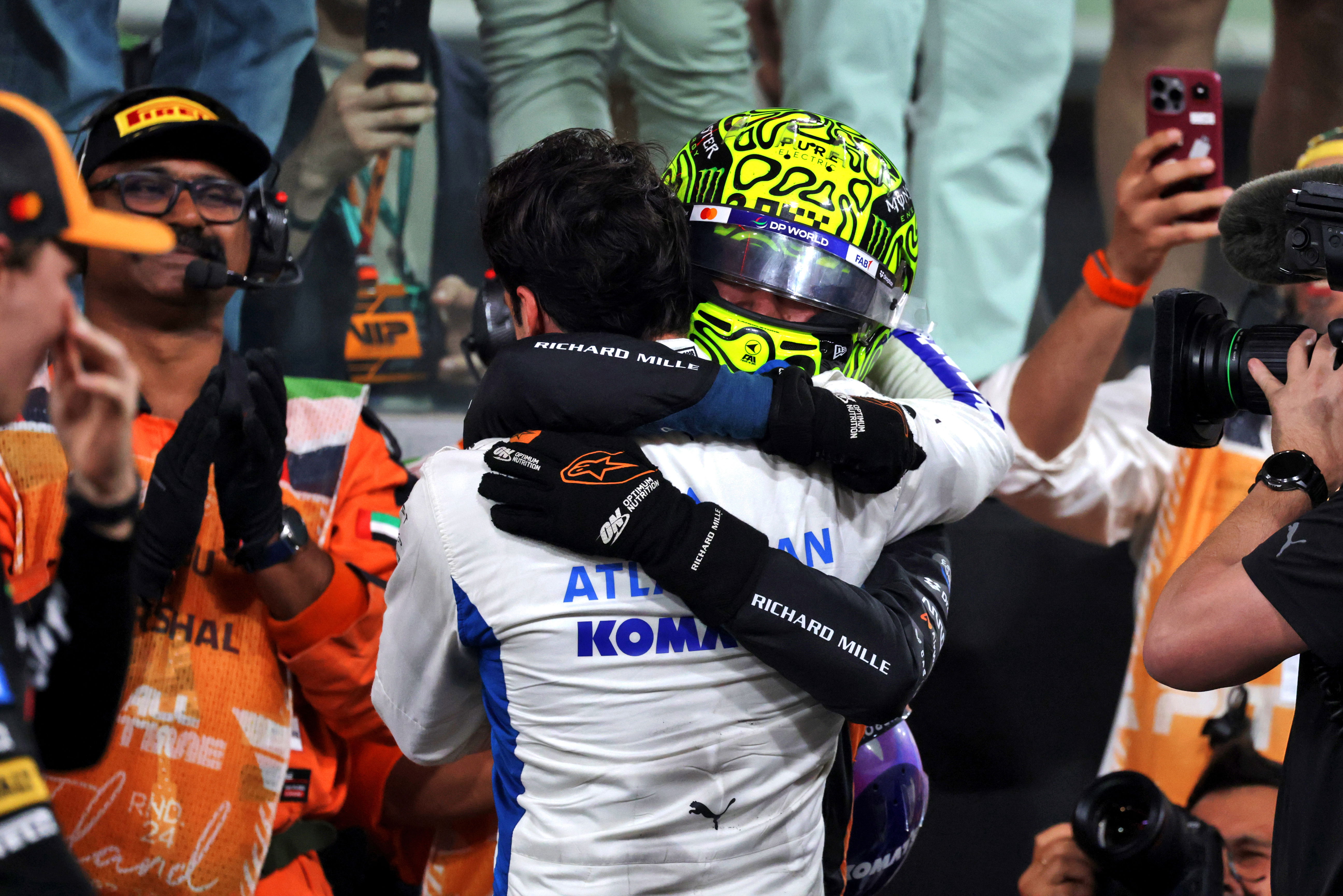 Sainz Norris Abu Dhabi