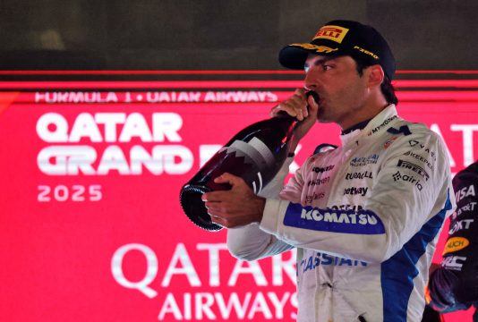Sainz Podium Qatar