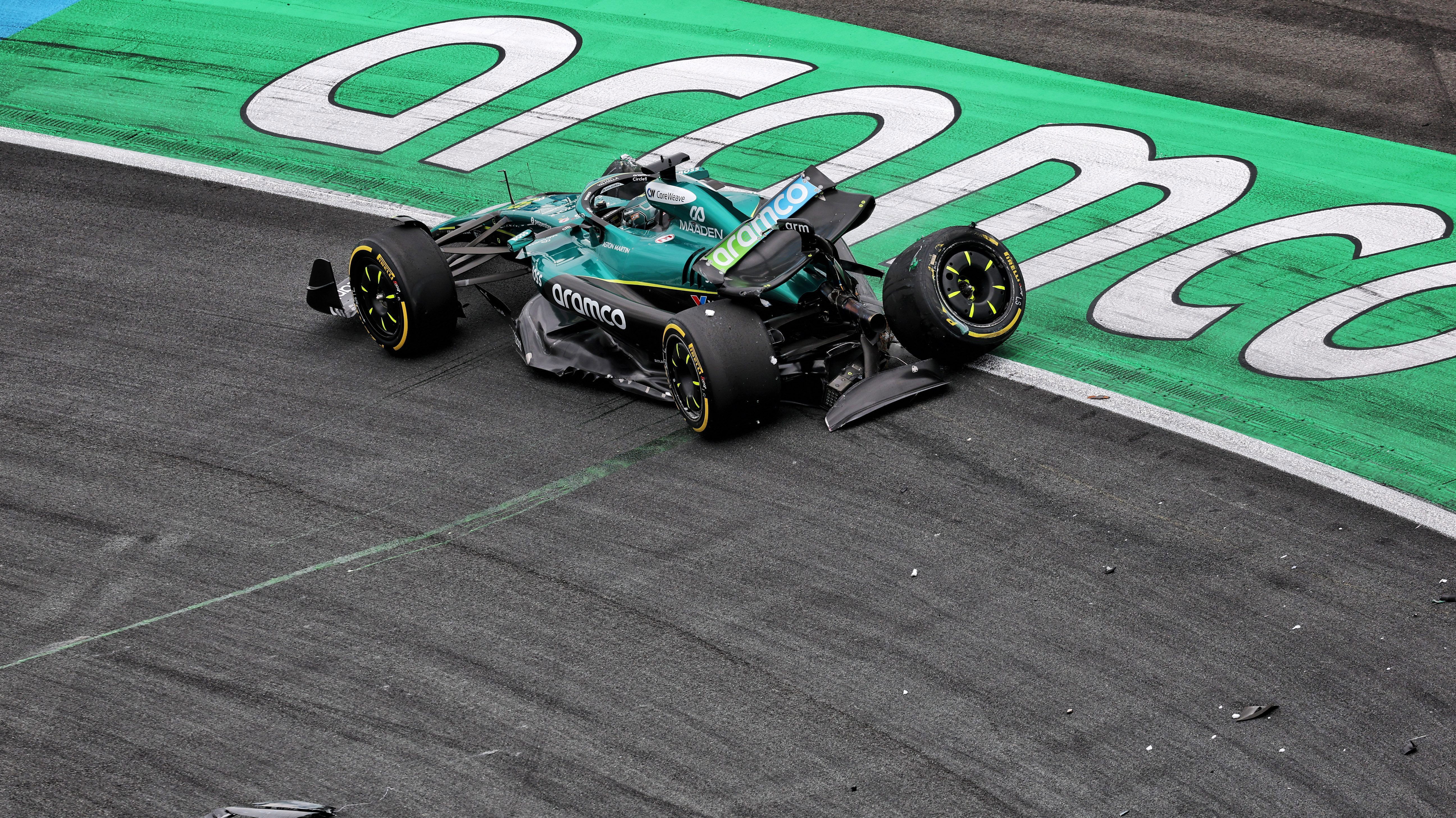 Stroll crash FP2 Zandvoort
