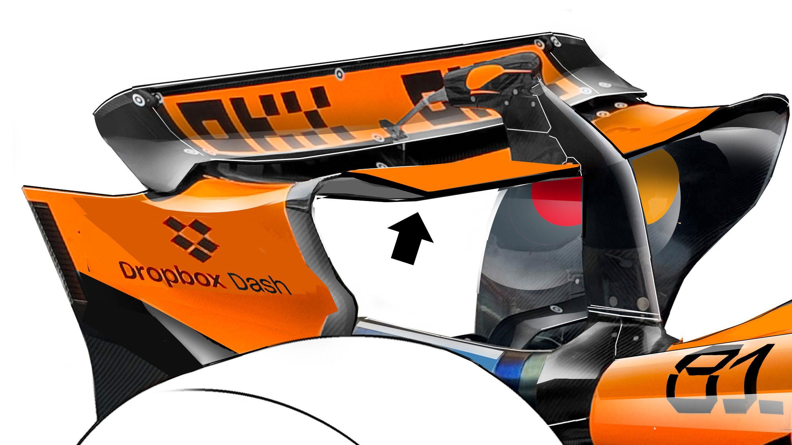 McLaren rear wing Zandvoort