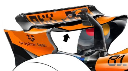 McLaren rear wing Zandvoort