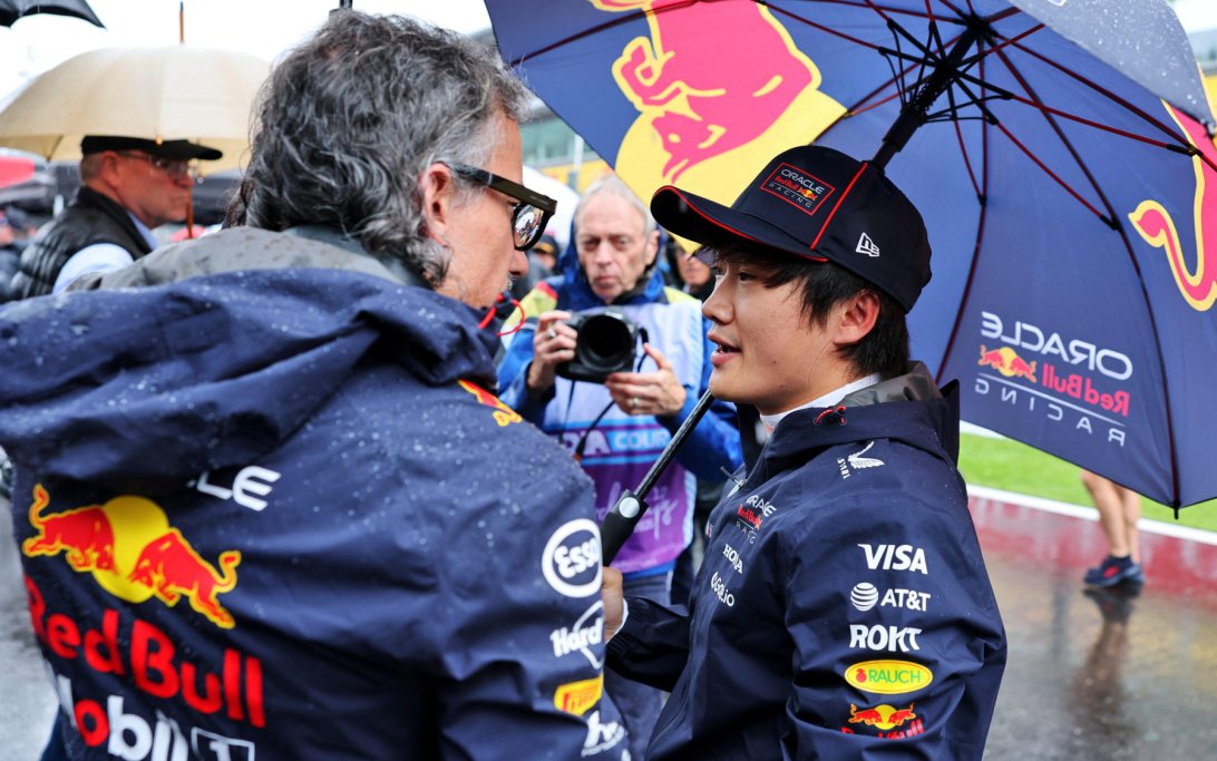 Tsunoda Mekies Belgium race wet