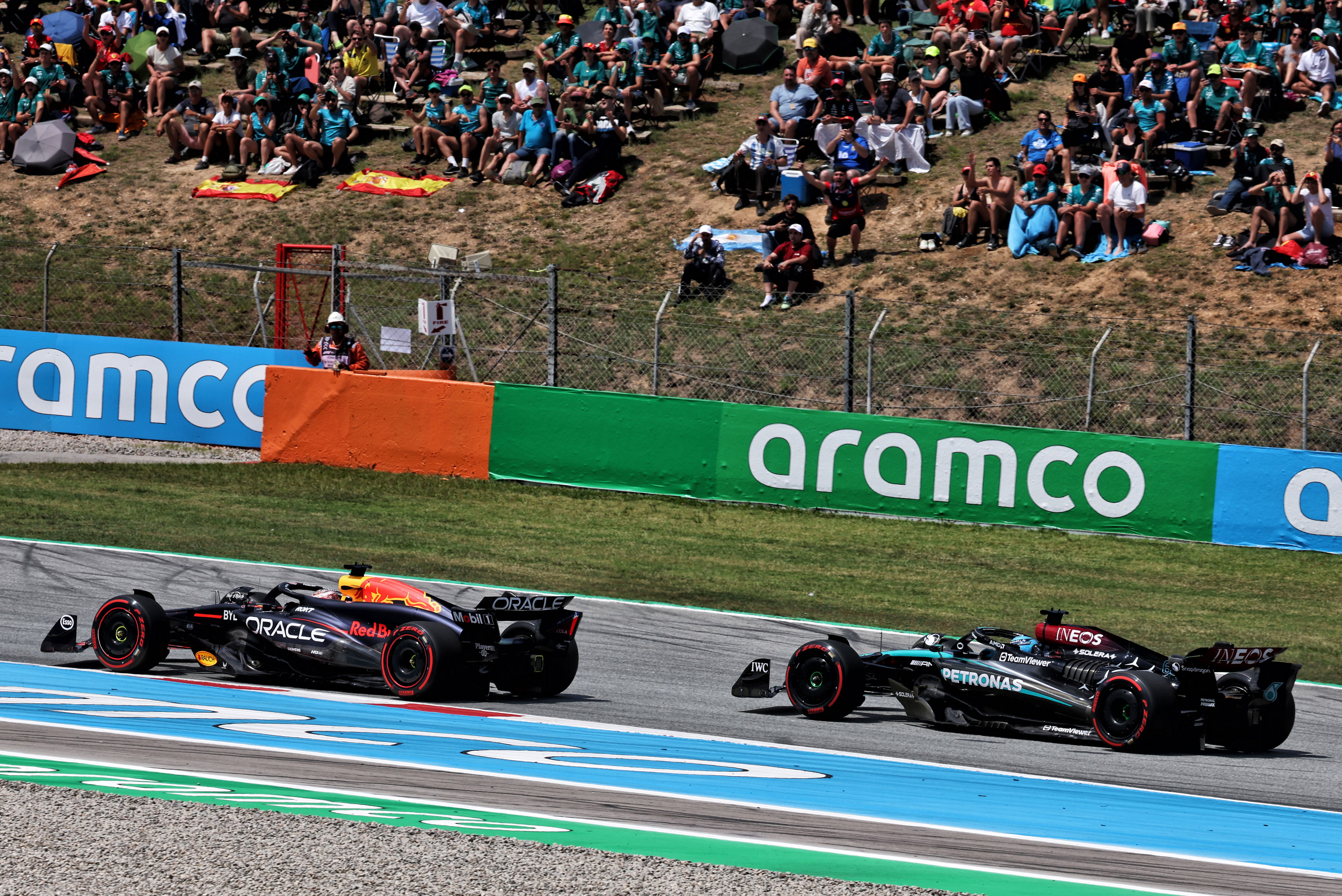 Verstappen Russell Spanish GP