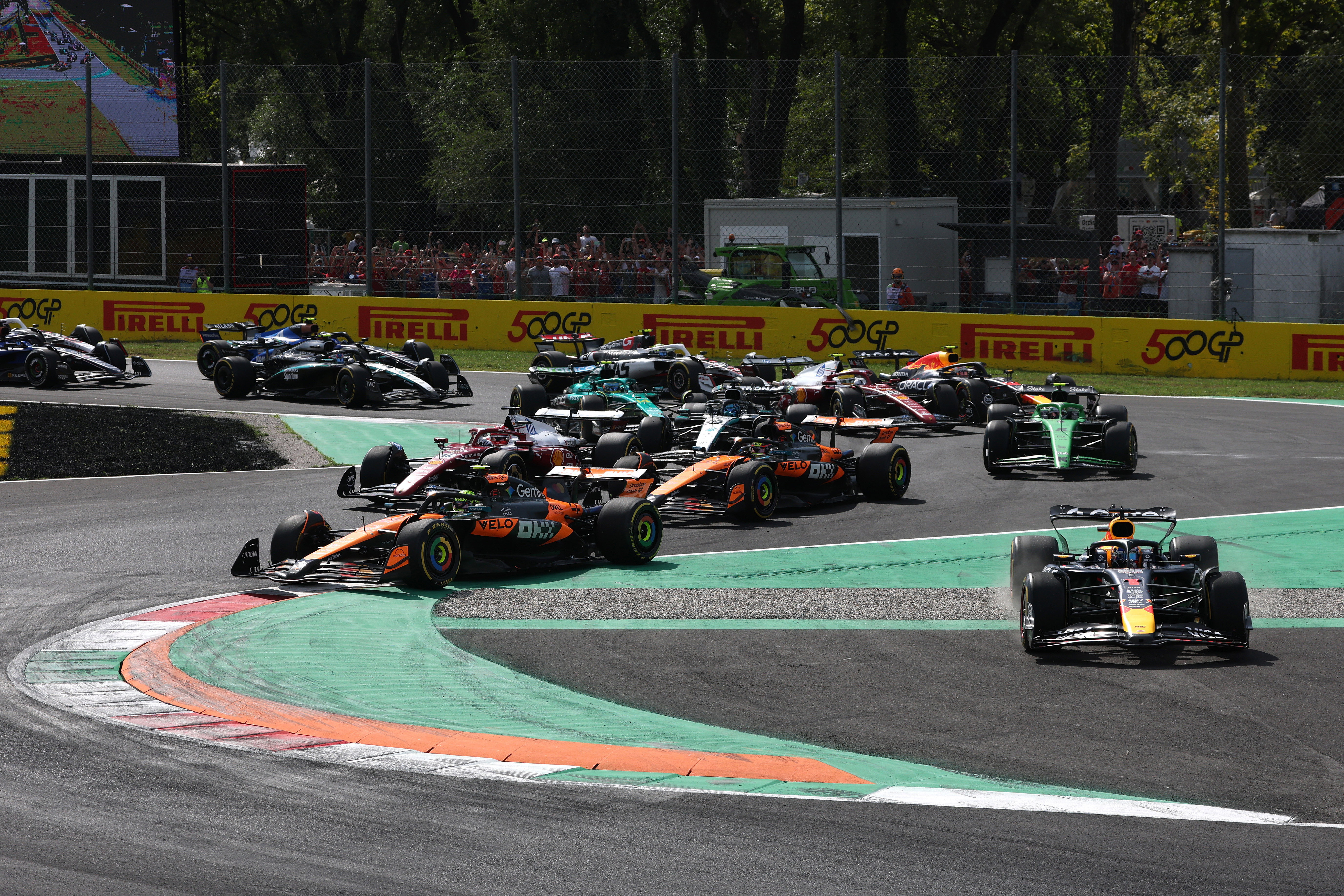 Verstappen Norris Monza race start