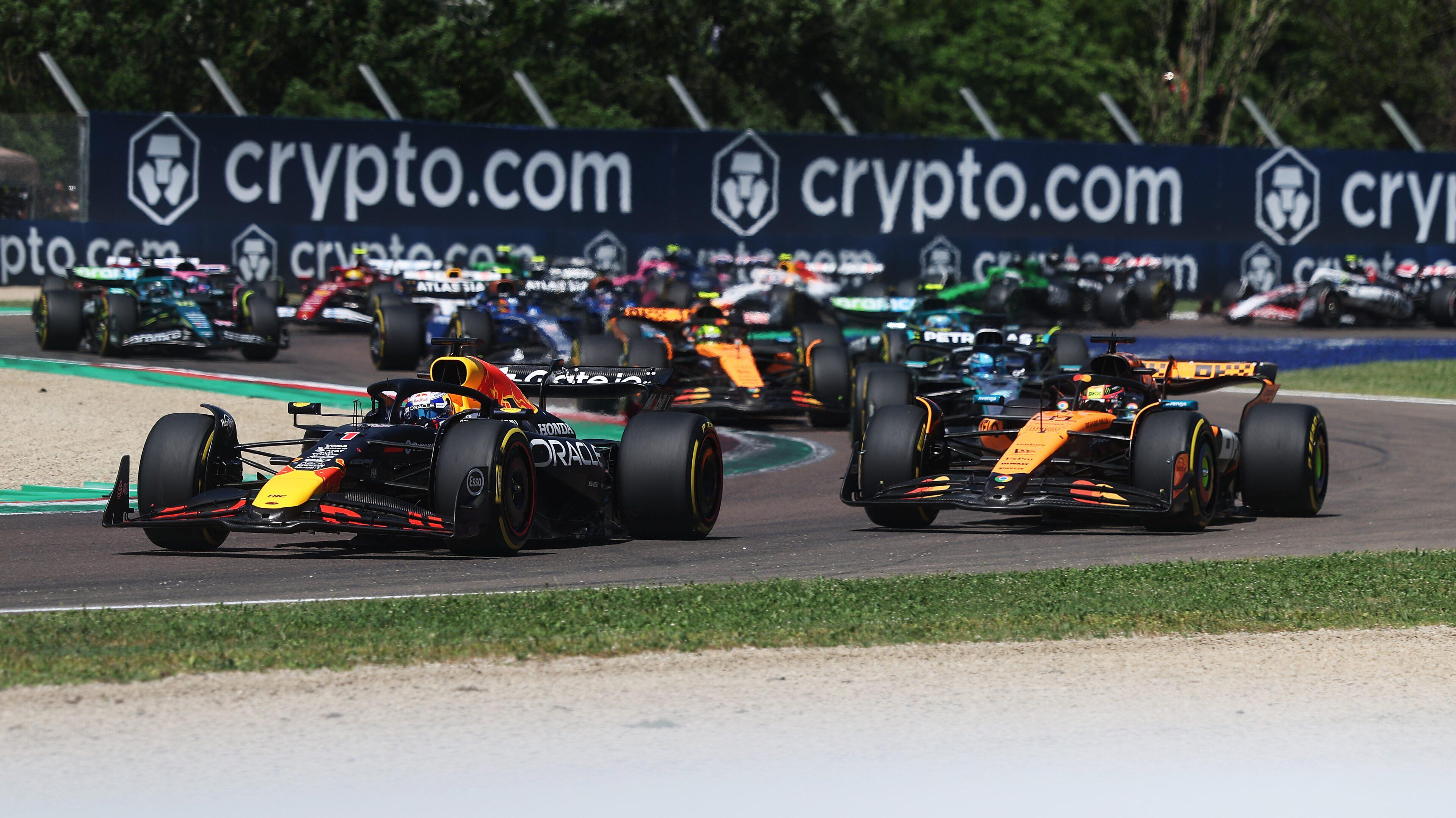 Verstappen Piastri race start Imola