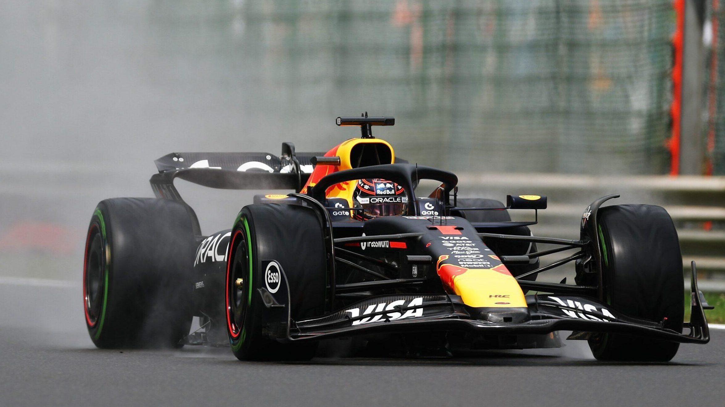 Verstappen Belgium race wet