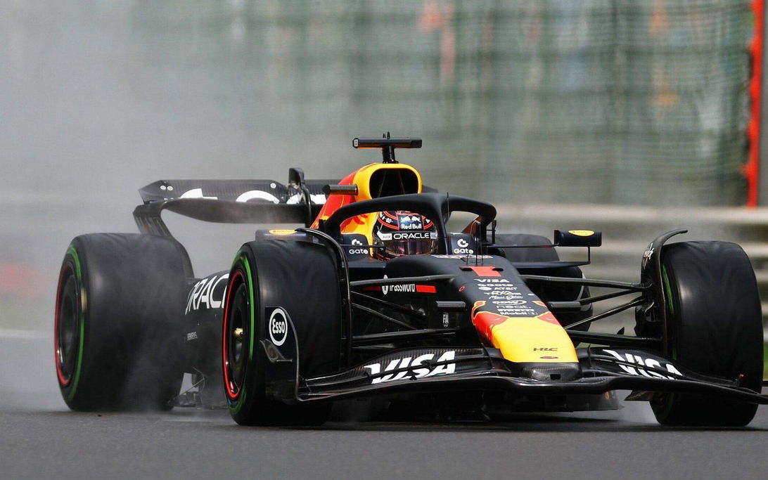 Verstappen Belgium race wet