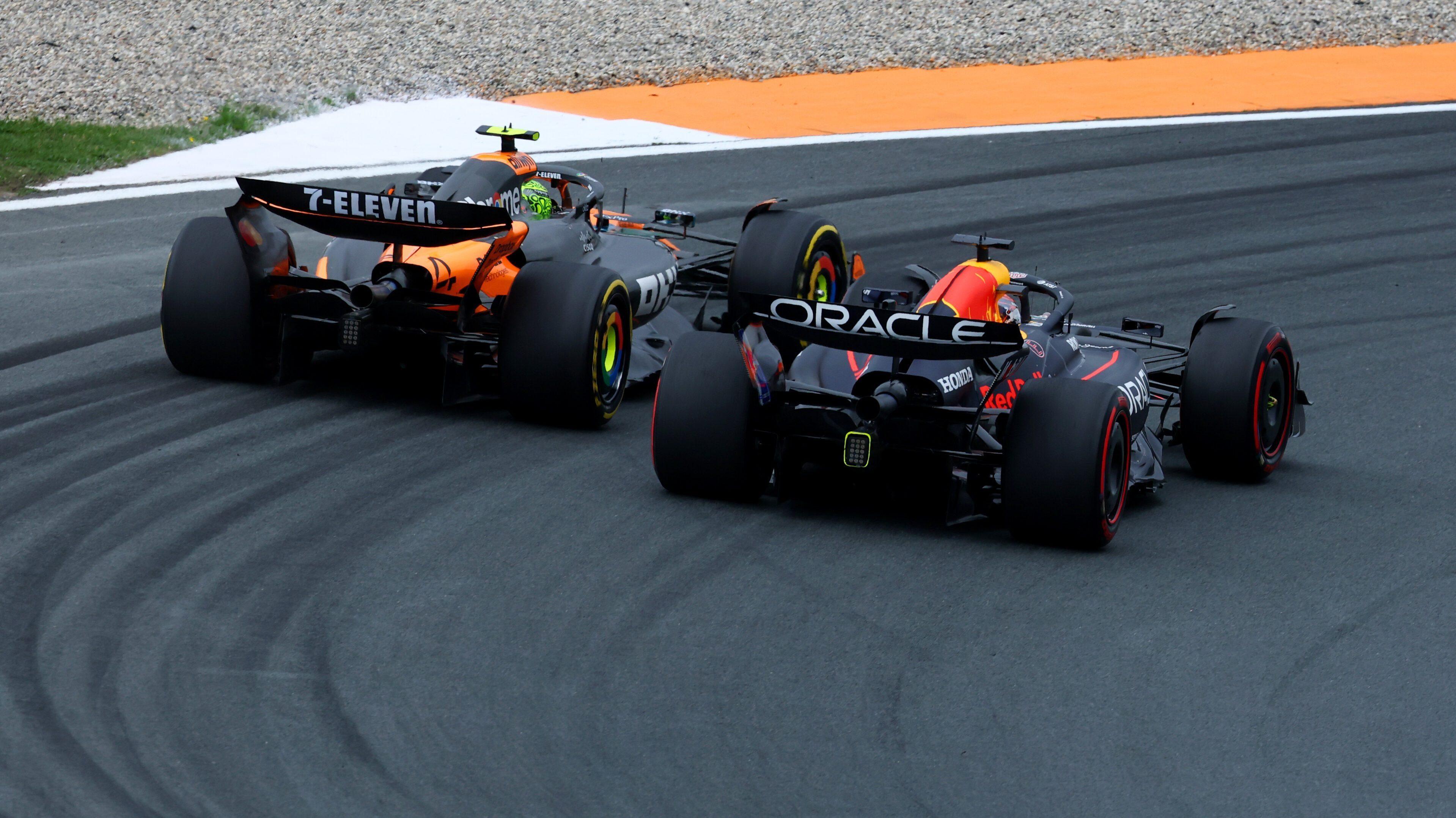 Verstappen Norris race Zandvoort