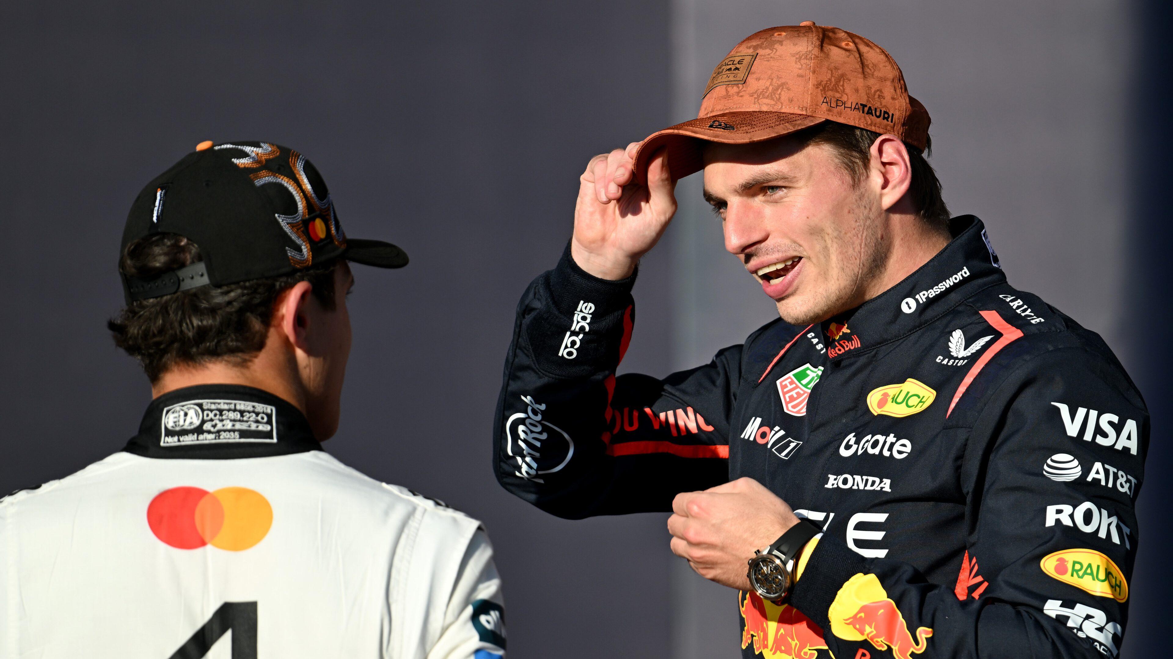 Verstappen Norris post Q Austin